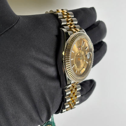 Rolex Sky-Dweller 42mm Champagne Dial Watch Ref# 336933 - Happy Jewelers Fine Jewelry Lifetime Warranty