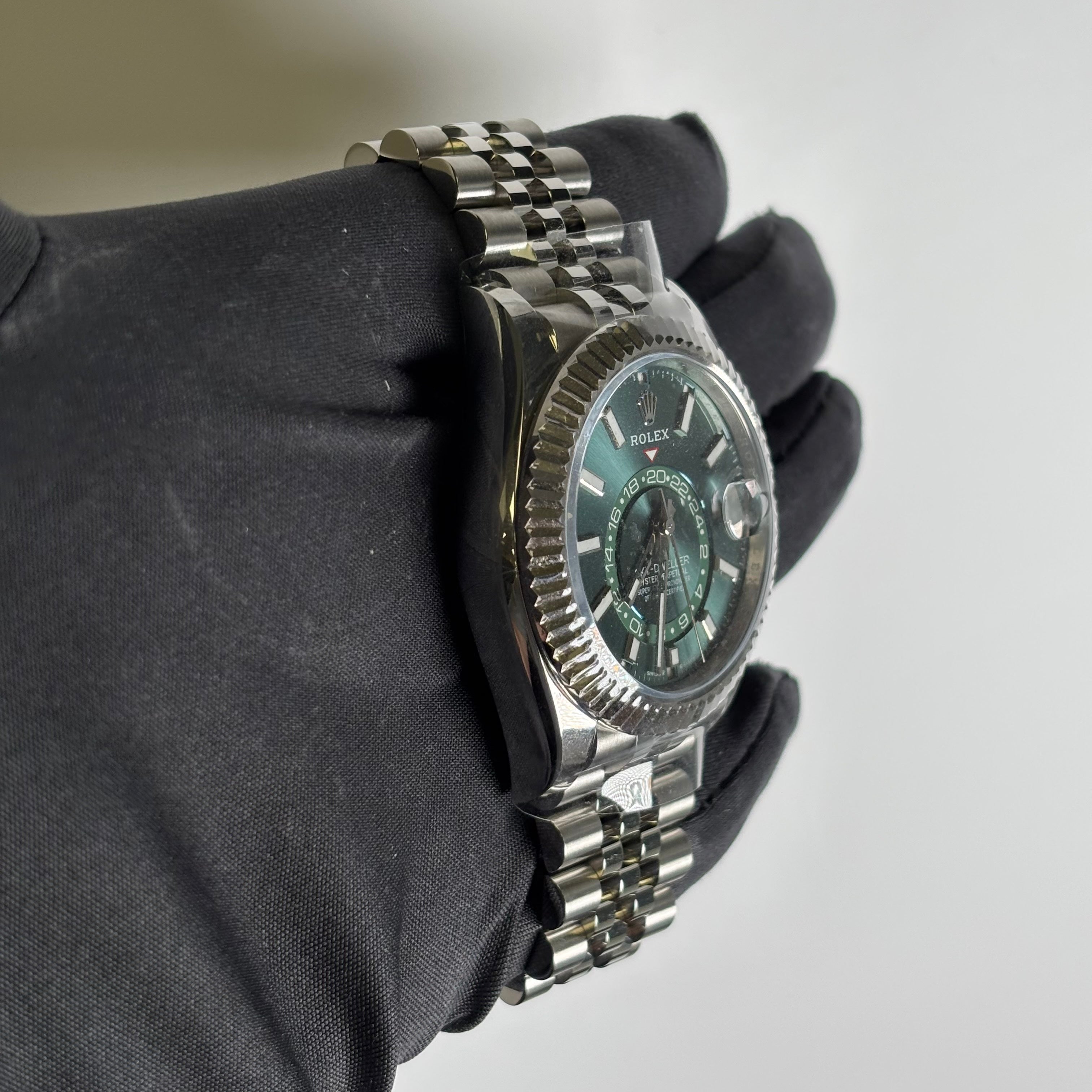 Rolex Sky-Dweller 42mm Green Dial Watch Ref# 336934 - Happy Jewelers Fine Jewelry Lifetime Warranty