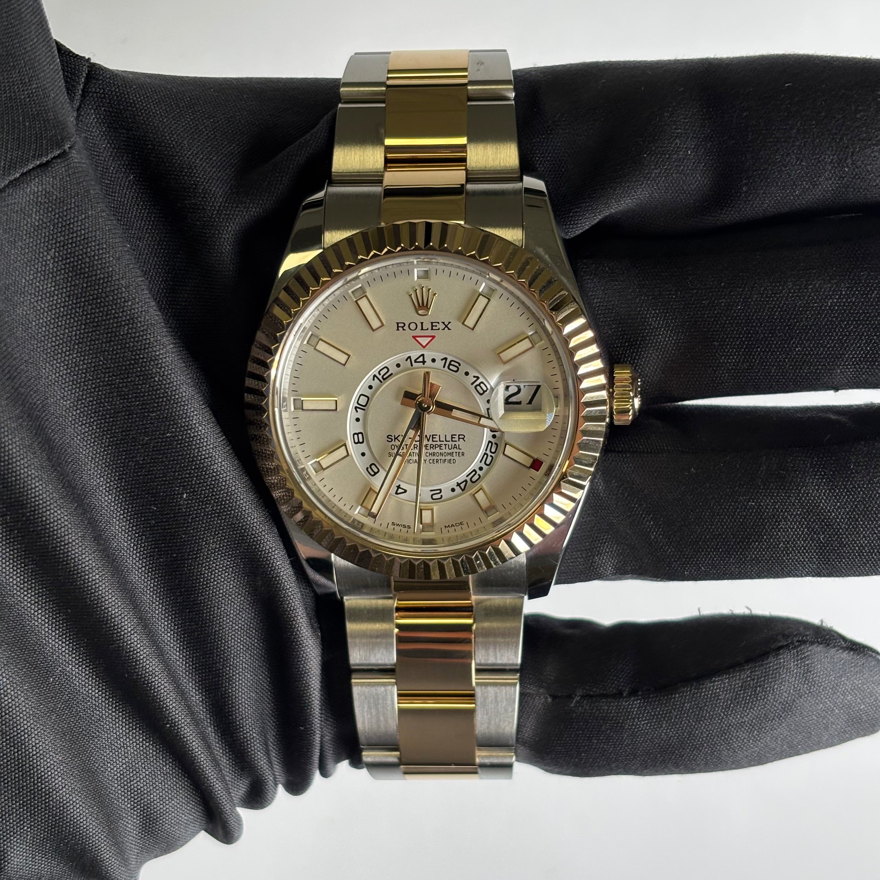 Rolex Sky-Dweller 42mm White Dial Watch Ref# 326933 - Happy Jewelers Fine Jewelry Lifetime Warranty