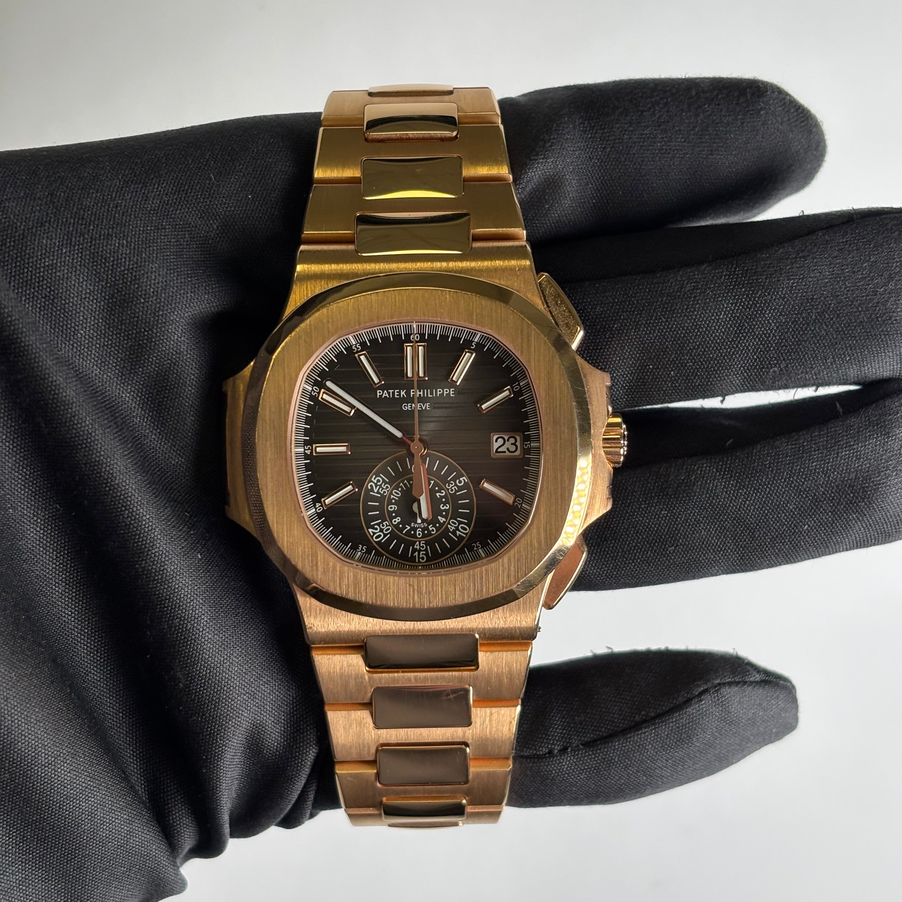 Patek Philippe Nautilus 40.5mm Grey Dial Watch Ref# 5980/1R-001 - Happy Jewelers Fine Jewelry Lifetime Warranty