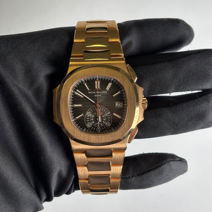 Patek Philippe Nautilus 40.5mm Grey Dial Watch Ref# 5980/1R-001 - Happy Jewelers Fine Jewelry Lifetime Warranty