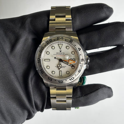 Rolex Explorer II 42mm White Dial Watch Ref# 216570 - Happy Jewelers Fine Jewelry Lifetime Warranty