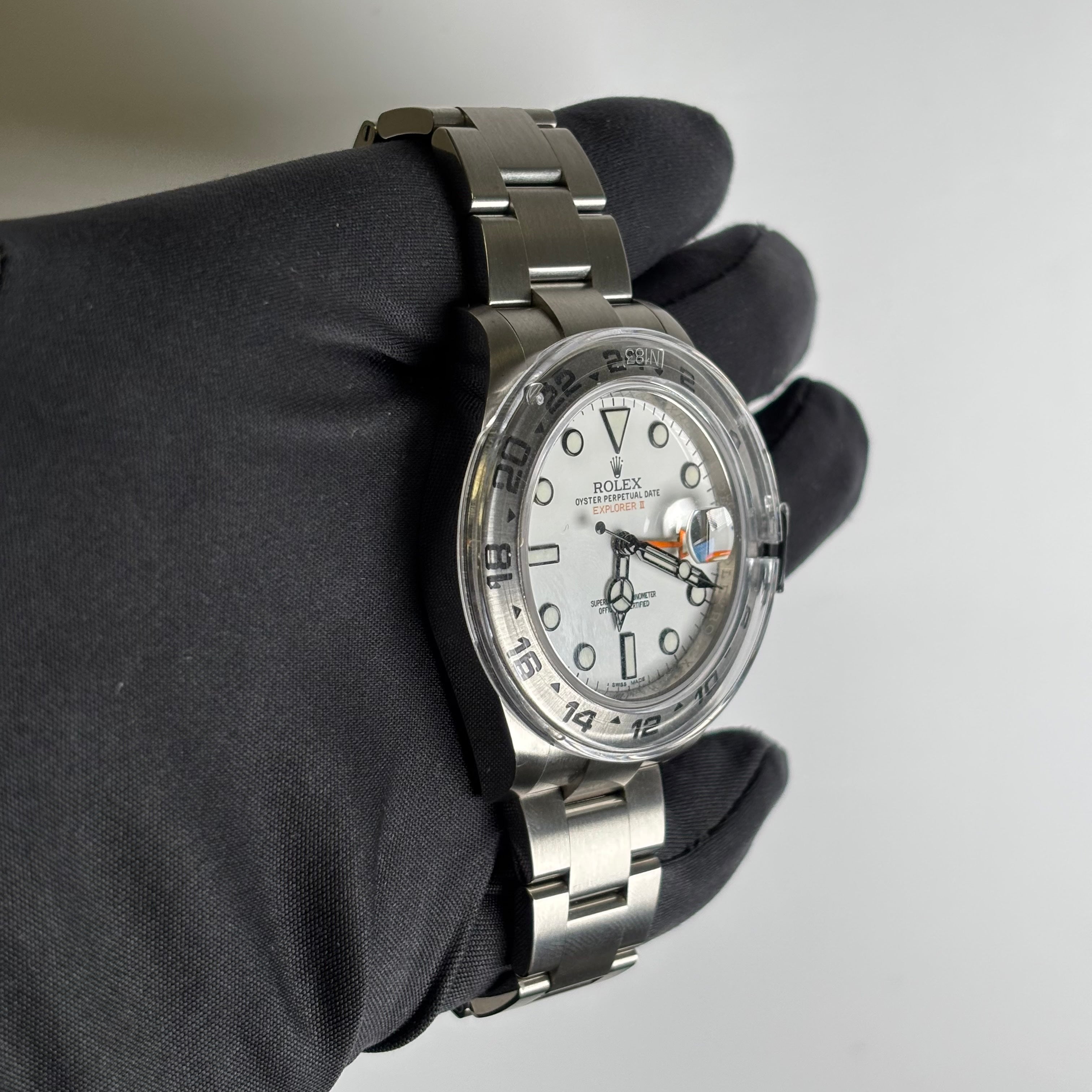 Rolex Explorer II 42mm White Dial Watch Ref# 216570 - Happy Jewelers Fine Jewelry Lifetime Warranty