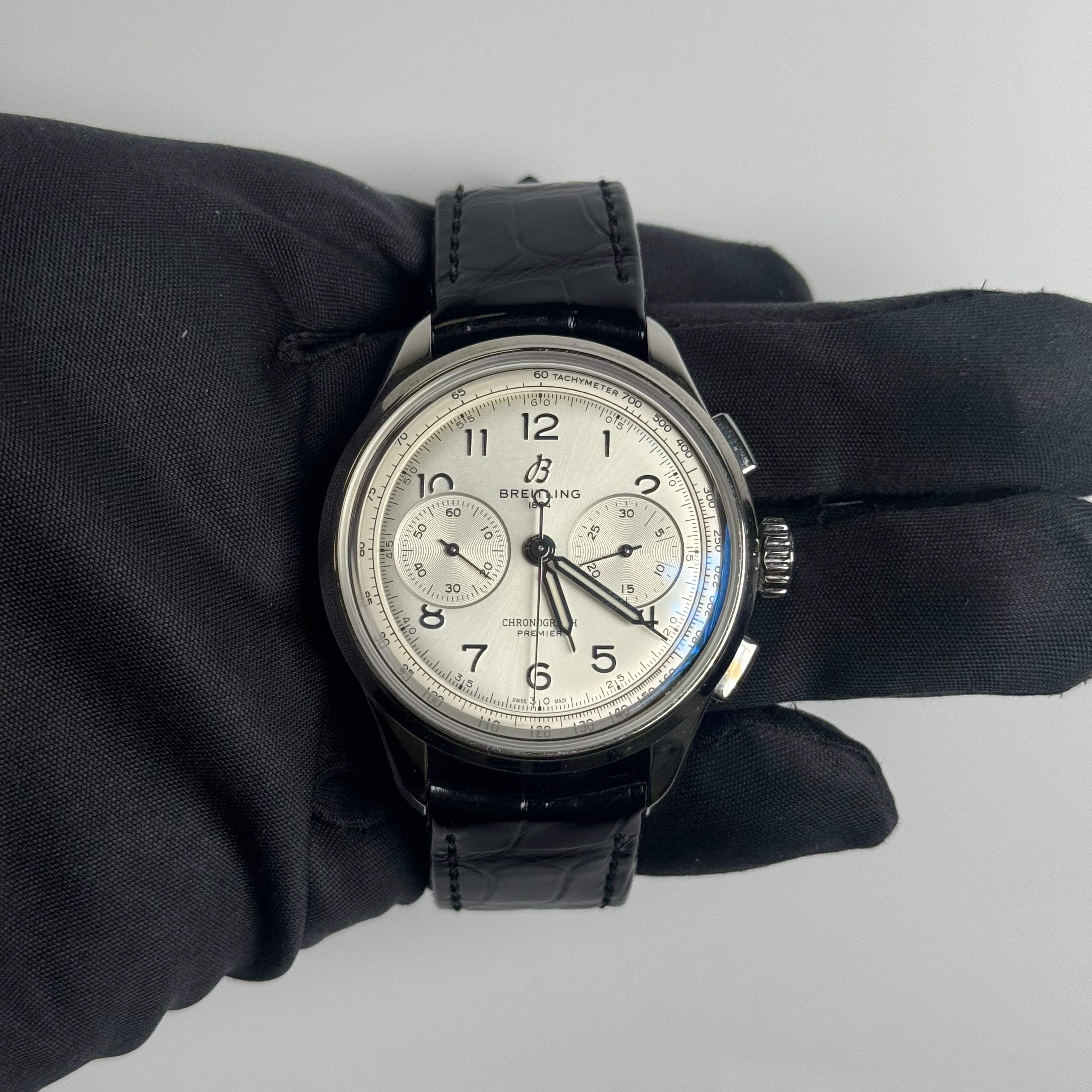 Breitling Premier 40mm Silver Dial Ref# AB0930 - Happy Jewelers Fine Jewelry Lifetime Warranty