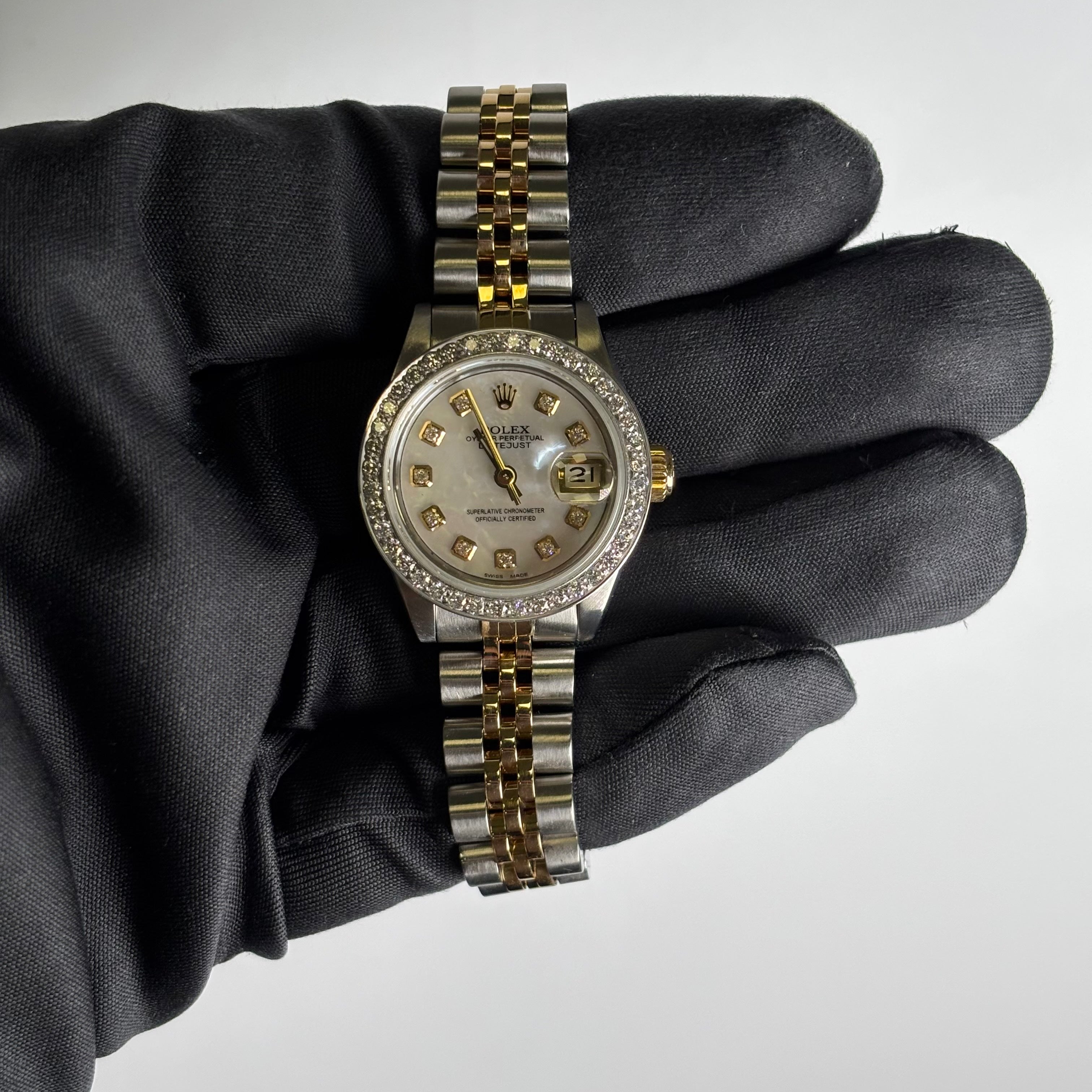 Rolex Datejust 26mm MOP Dial Watch Ref# 69173 - Happy Jewelers Fine Jewelry Lifetime Warranty