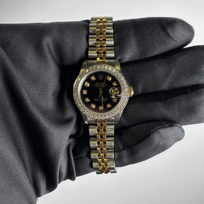 Rolex Datejust 26mm Black Dial Watch Ref# 69173 - Happy Jewelers Fine Jewelry Lifetime Warranty