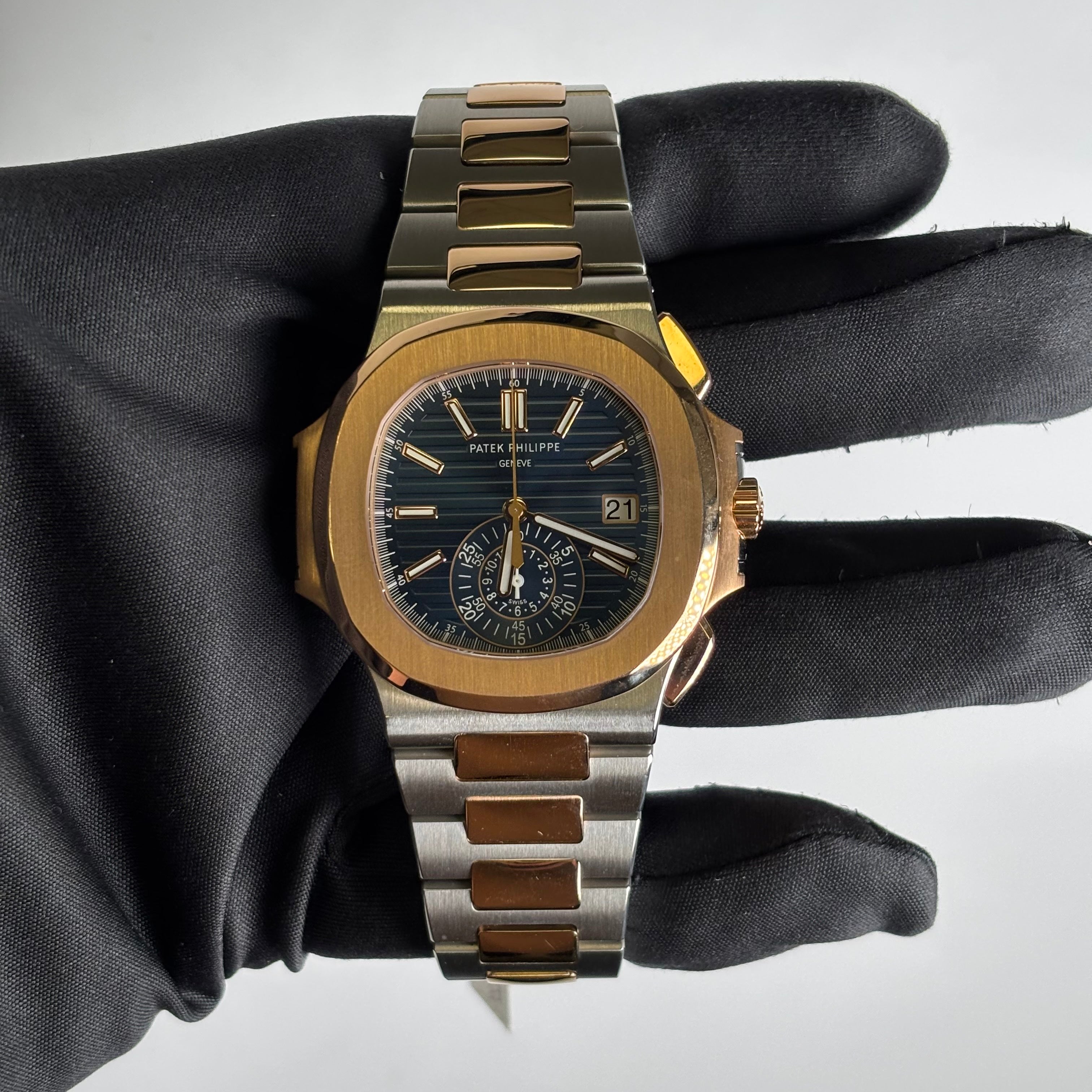 Patek Philippe Nautilus 40.5mm Blue Dial Watch Ref# 5980/1AR-001 - Happy Jewelers Fine Jewelry Lifetime Warranty