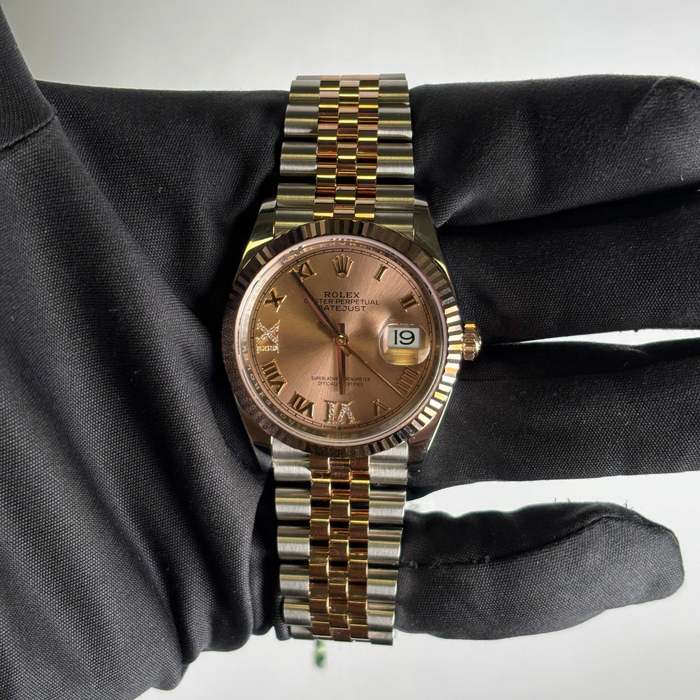 P♡B♡P♡K♡M Rolex Datejust 36 Automatic Pink Diamond Dial Men's Steel and 18kt