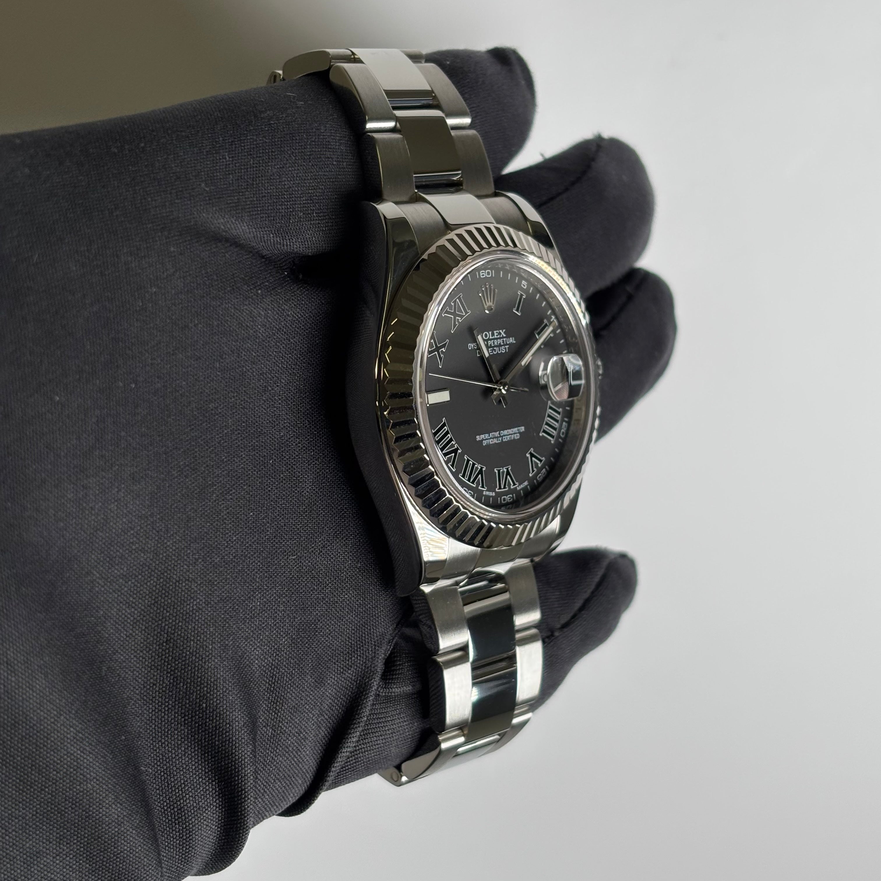 Rolex Datejust 41mm Black Dial Watch Ref# 116334 - Happy Jewelers Fine Jewelry Lifetime Warranty