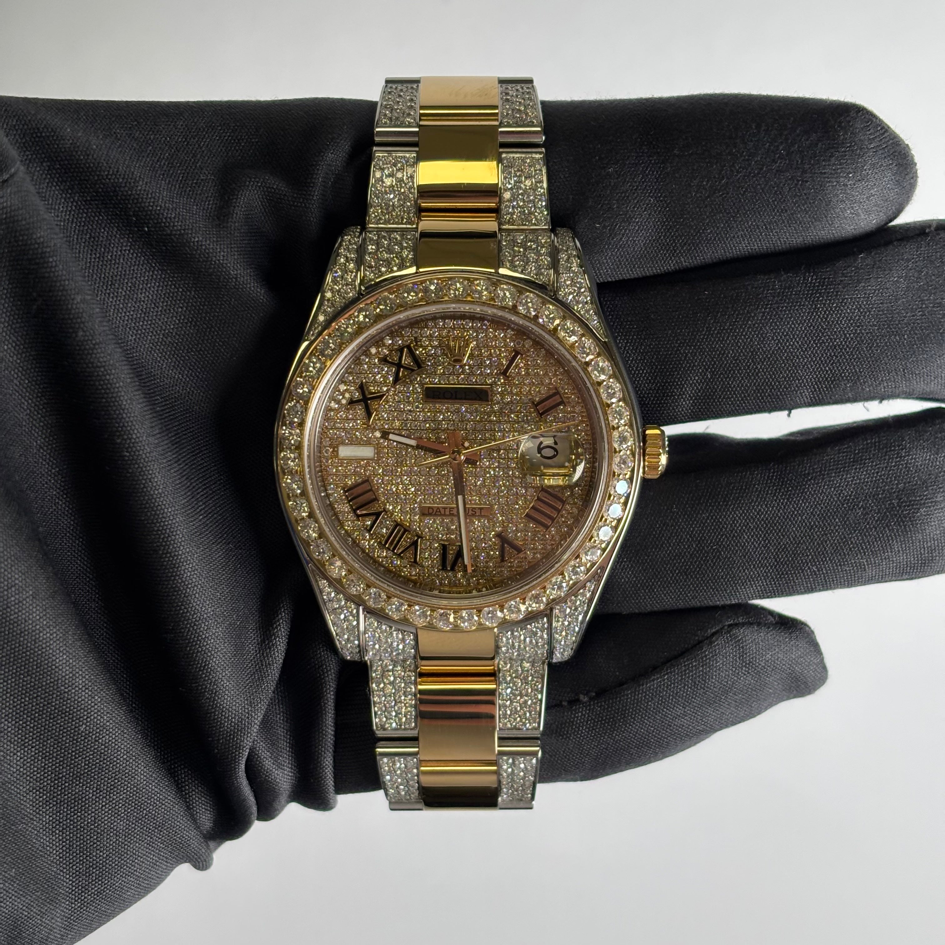 Rolex Datejust 41mm Pave Dial Watch Ref# 116333 - Happy Jewelers Fine Jewelry Lifetime Warranty