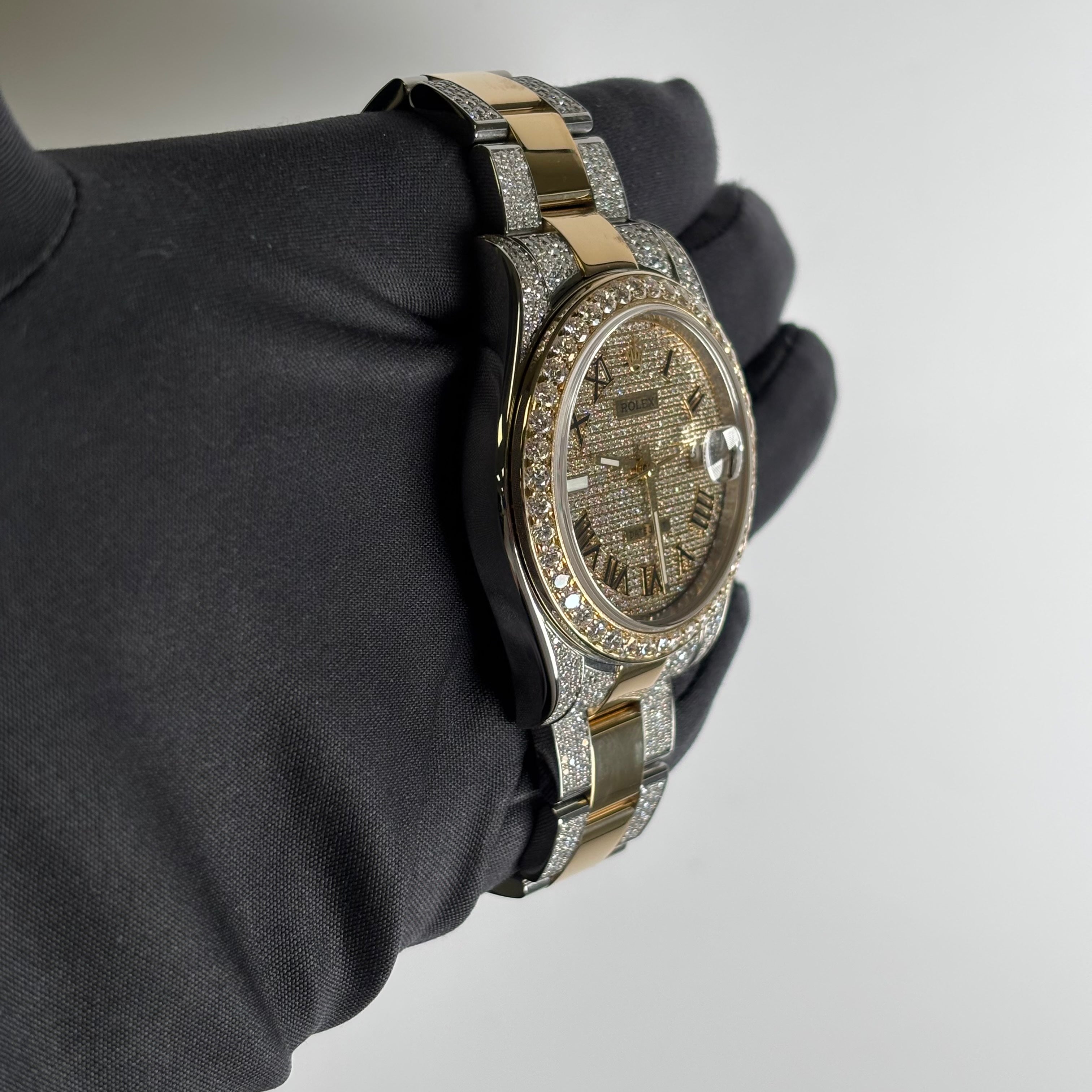 Rolex Datejust 41mm Pave Dial Watch Ref# 116333 - Happy Jewelers Fine Jewelry Lifetime Warranty