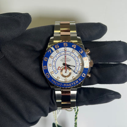 Rolex Yacht-Master II 44mm White Dial Watch Ref# 116681 - Happy Jewelers Fine Jewelry Lifetime Warranty