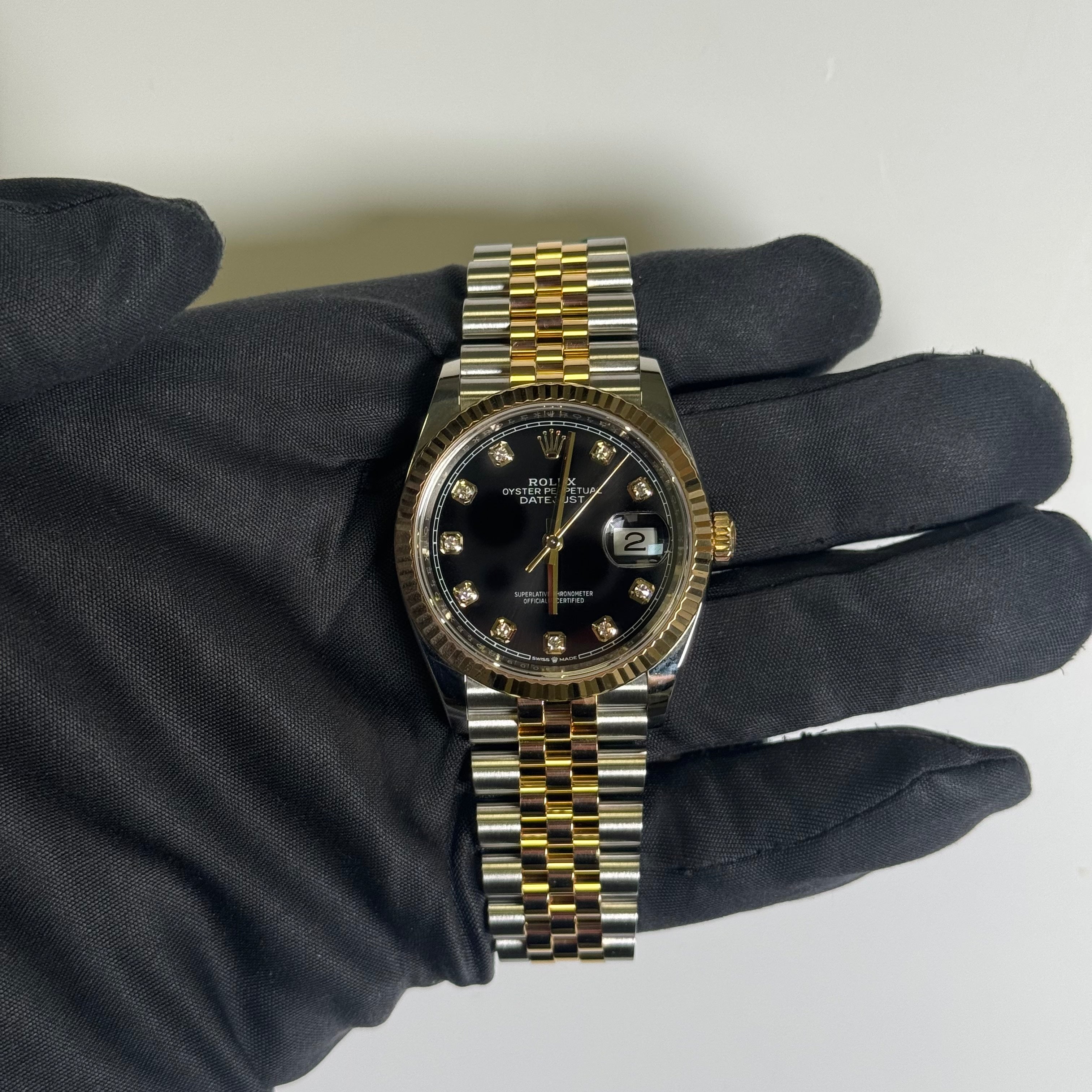 Rolex Datejust 36mm Black Dial Watch Ref# 126233 - Happy Jewelers Fine Jewelry Lifetime Warranty