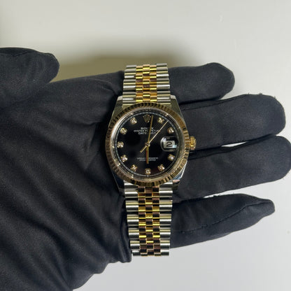 Rolex Datejust 36mm Black Dial Watch Ref# 126233 - Happy Jewelers Fine Jewelry Lifetime Warranty