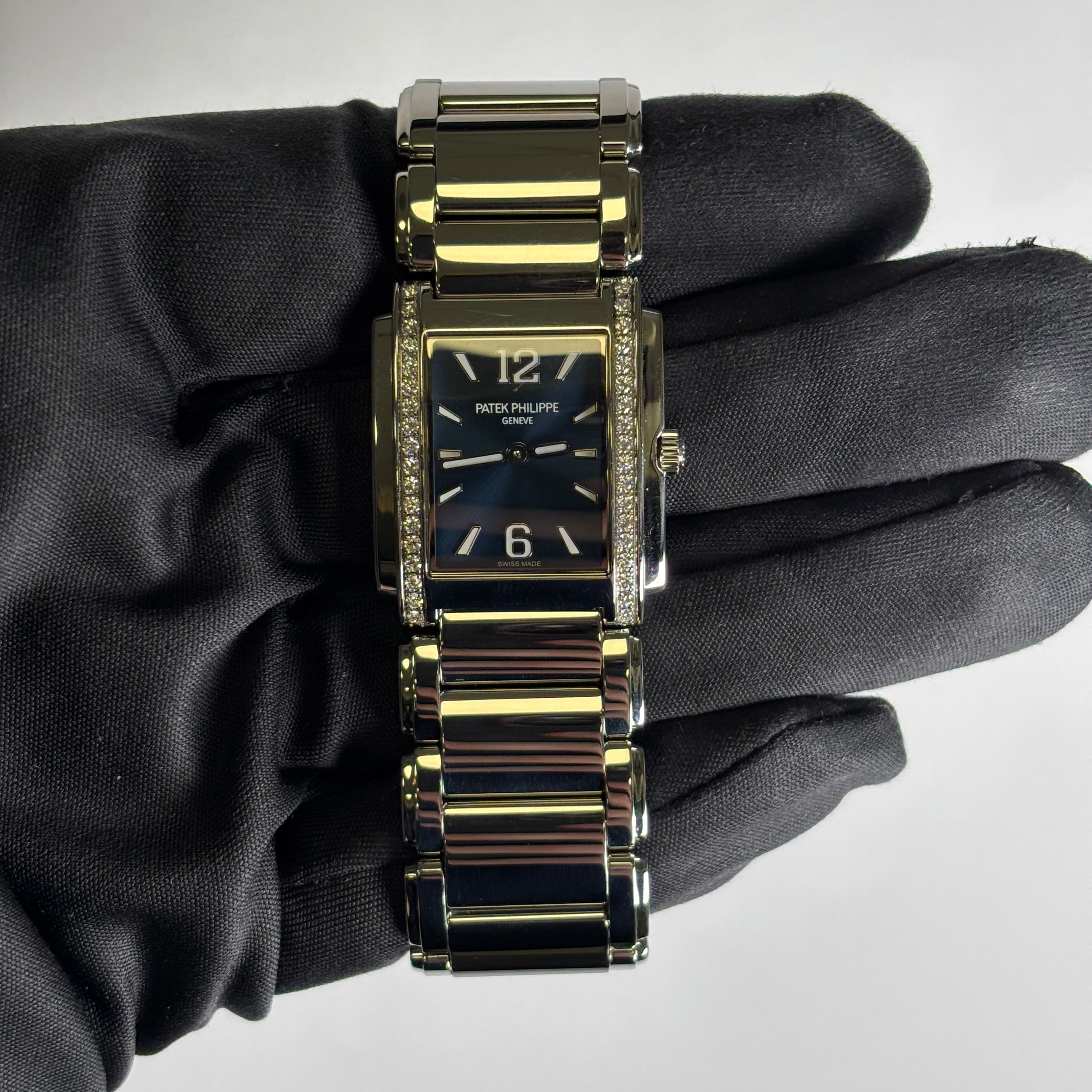 Patek Philippe Twenty-4 25mm Blue Dial Watch Ref# 4910/1200A-001 - Happy Jewelers Fine Jewelry Lifetime Warranty