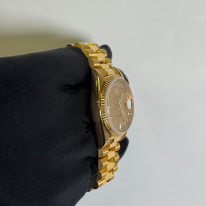 Rolex Day-Date 36mm Champagne Dial Watch Ref# 18038 - Happy Jewelers Fine Jewelry Lifetime Warranty