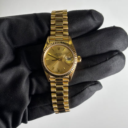 Rolex Datejust 26mm Champagne Dial Watch Ref# 69178 - Happy Jewelers Fine Jewelry Lifetime Warranty