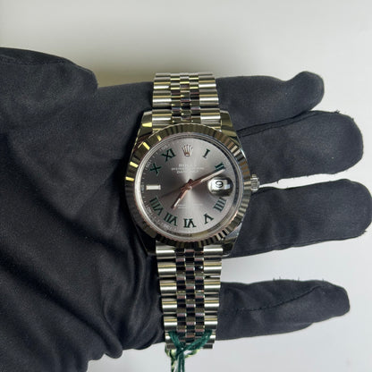 Rolex Datejust 41mm Wimbledon Dial Watch Ref# 126334 - Happy Jewelers Fine Jewelry Lifetime Warranty