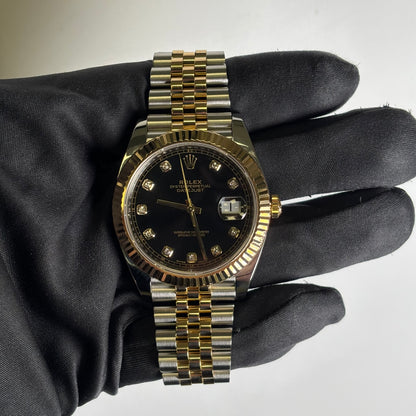 Rolex Datejust 41mm Black Dial Watch Ref# 126333 - Happy Jewelers Fine Jewelry Lifetime Warranty