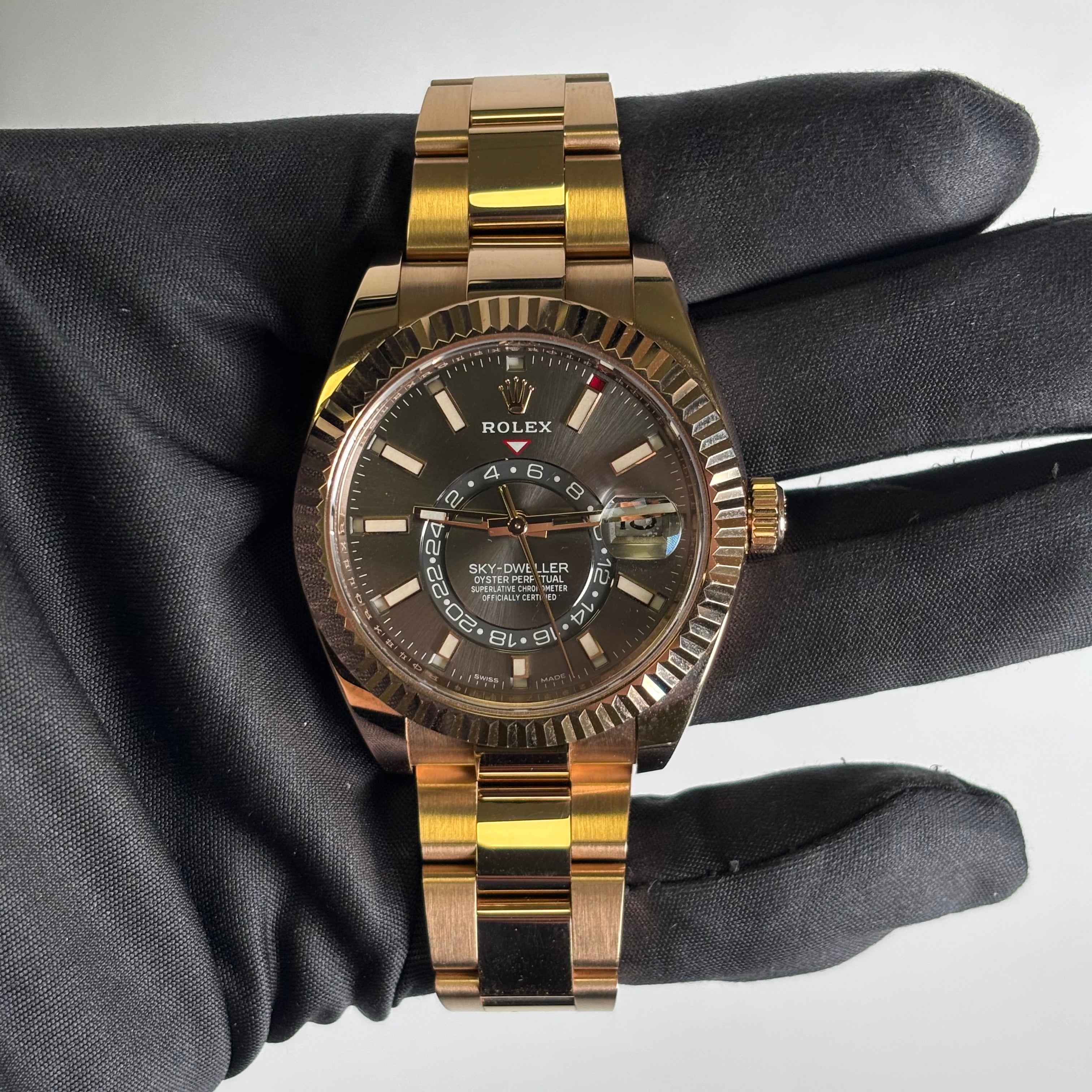 Rolex Sky-Dweller 42mm Rhodium Dial Watch Ref# 326935 - Happy Jewelers Fine Jewelry Lifetime Warranty