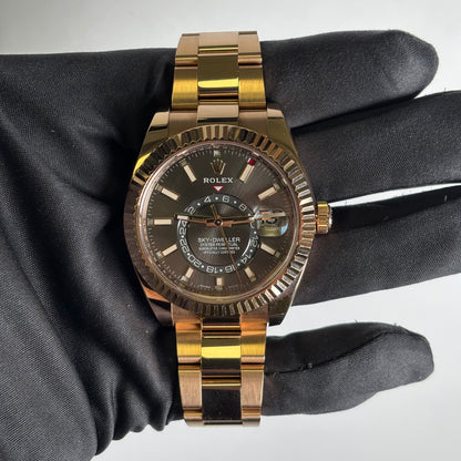 Rolex Sky-Dweller 42mm Rhodium Dial Watch Ref# 326935 - Happy Jewelers Fine Jewelry Lifetime Warranty