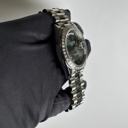 Rolex Day-Date 40mm Olive Dial Watch Ref# 228396TBR - Happy Jewelers Fine Jewelry Lifetime Warranty