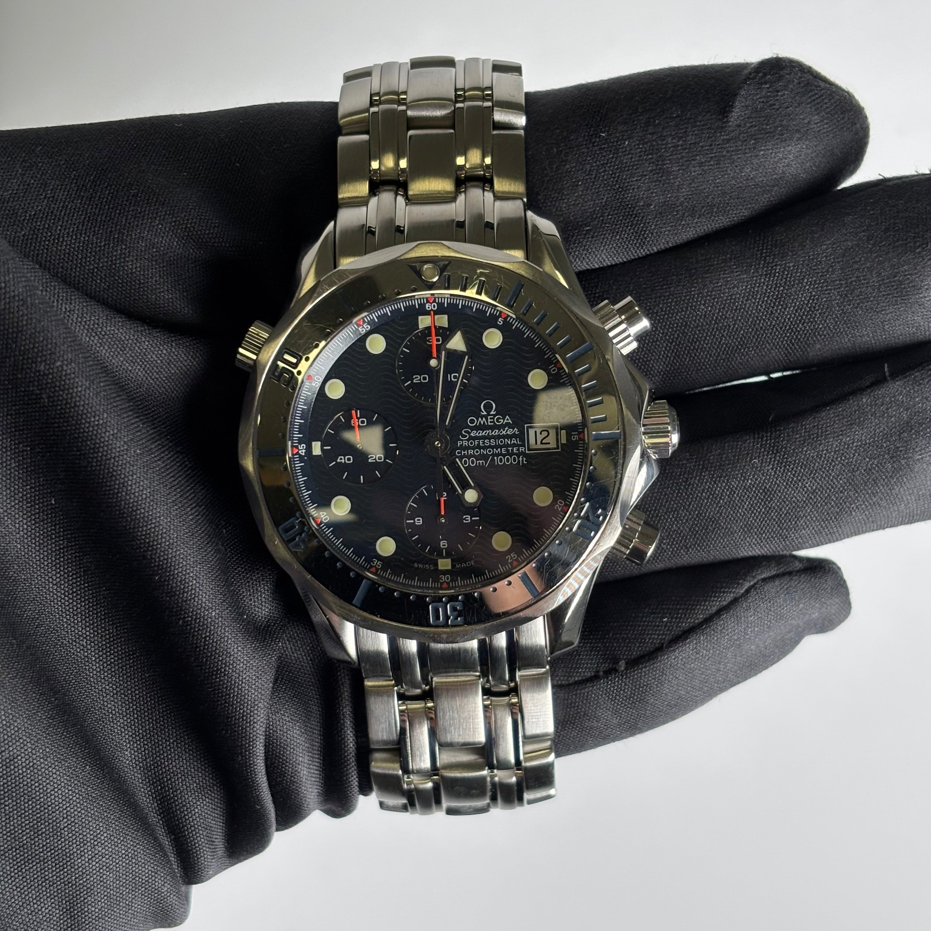 Omega Seamaster 41.5mm Blue Dial Watch Ref# 2598.80.00 - Happy Jewelers Fine Jewelry Lifetime Warranty