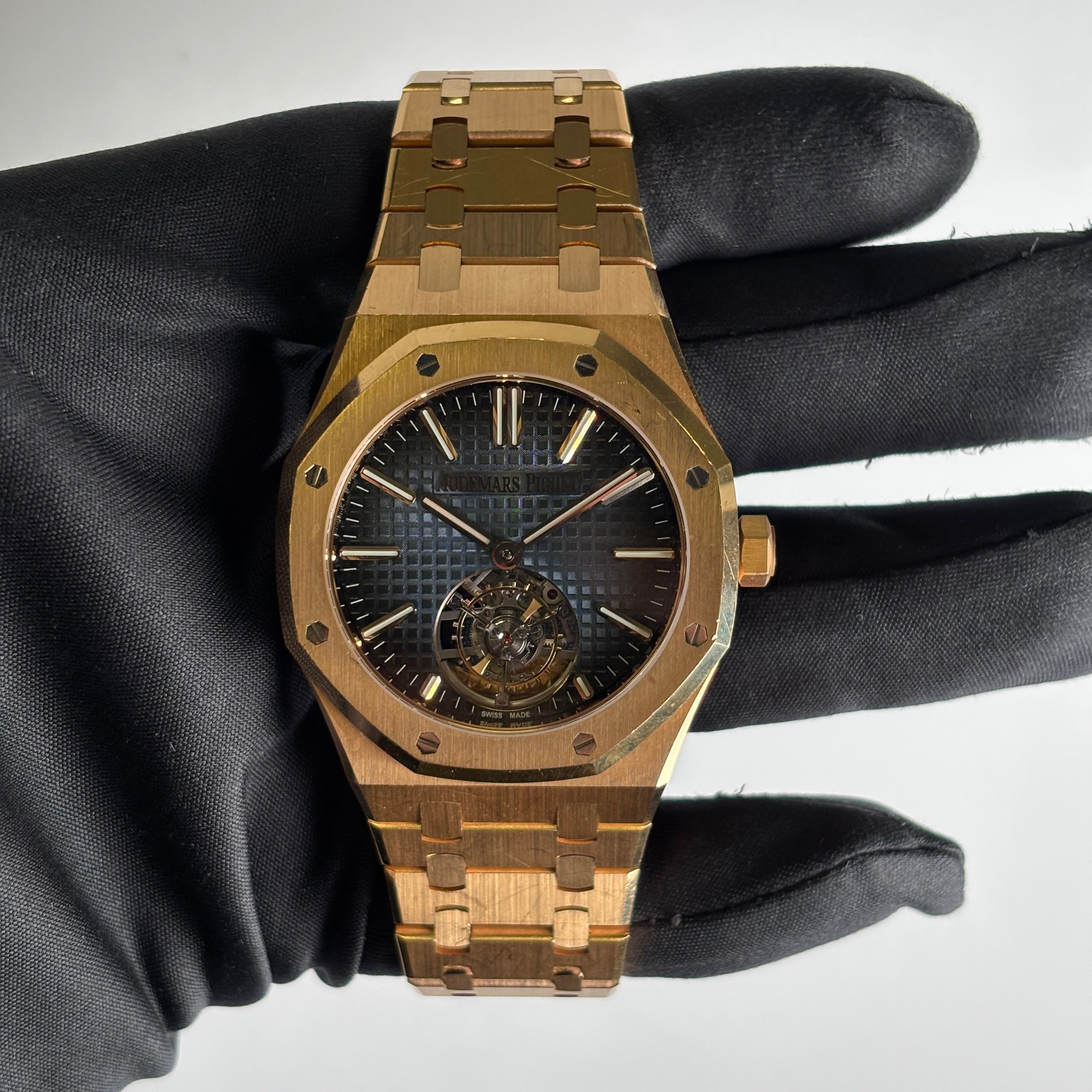 Audemars Piguet Royal Oak 41mm Blue Dial Watch Ref# 26730OR.OO.1320OR.02 - Happy Jewelers Fine Jewelry Lifetime Warranty