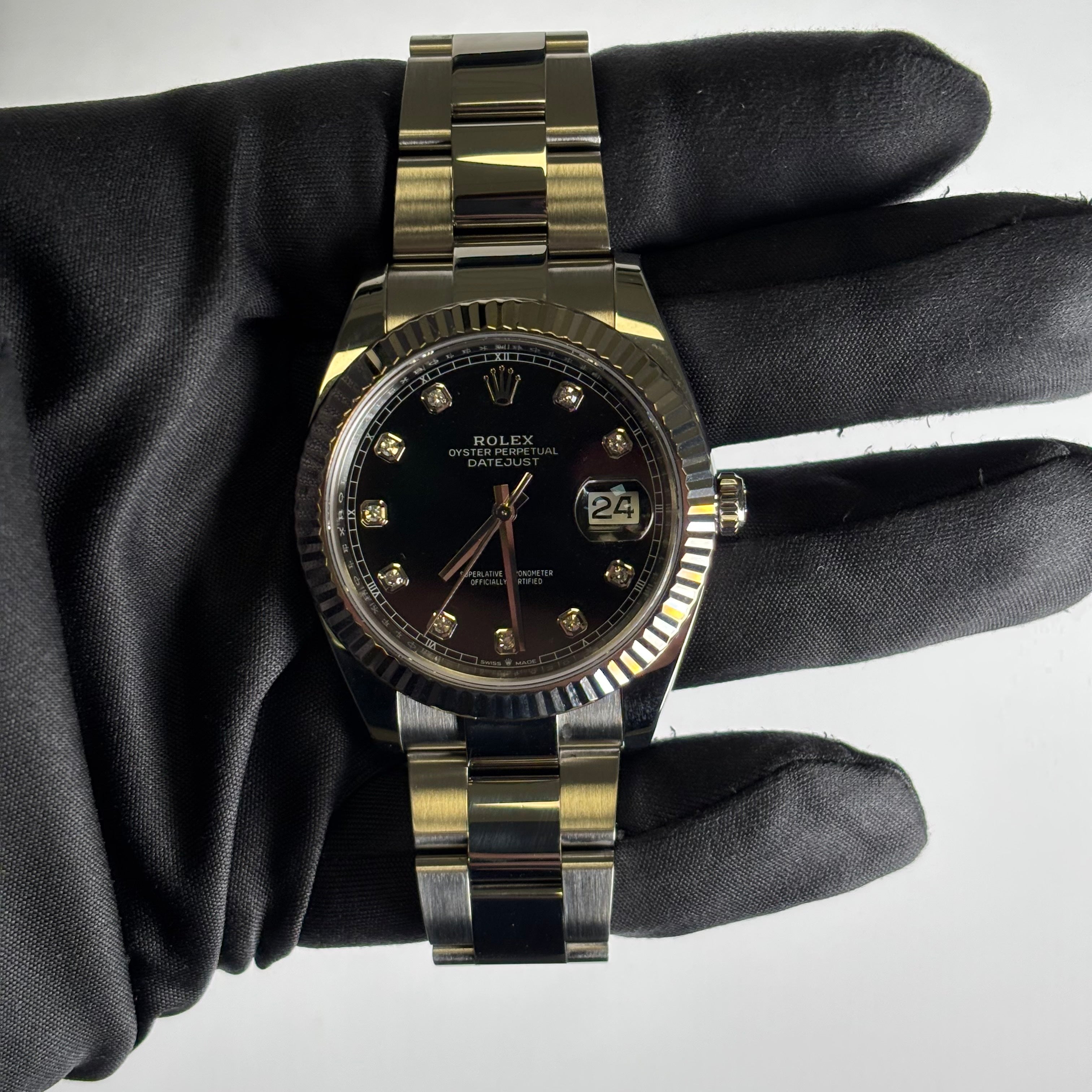 Rolex Datejust 41mm Black Dial Watch Ref# 126334 - Happy Jewelers Fine Jewelry Lifetime Warranty