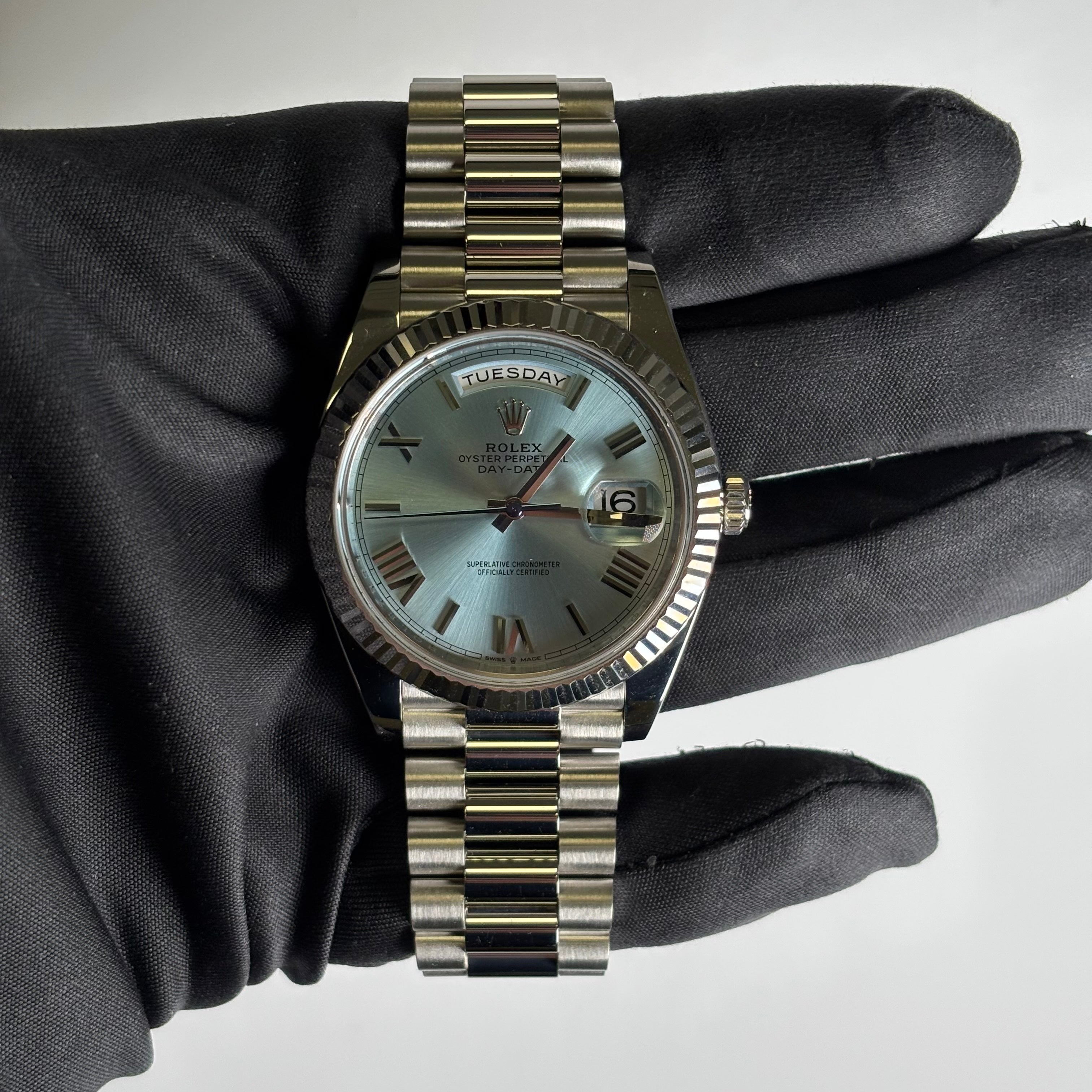 Rolex Day-Date 40mm Blue Dial Watch Ref# 228236 - Happy Jewelers Fine Jewelry Lifetime Warranty