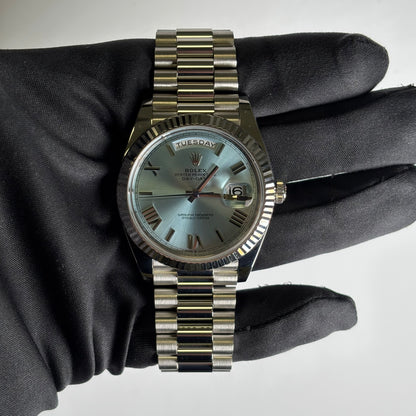 Rolex Day-Date 40mm Blue Dial Watch Ref# 228236 - Happy Jewelers Fine Jewelry Lifetime Warranty