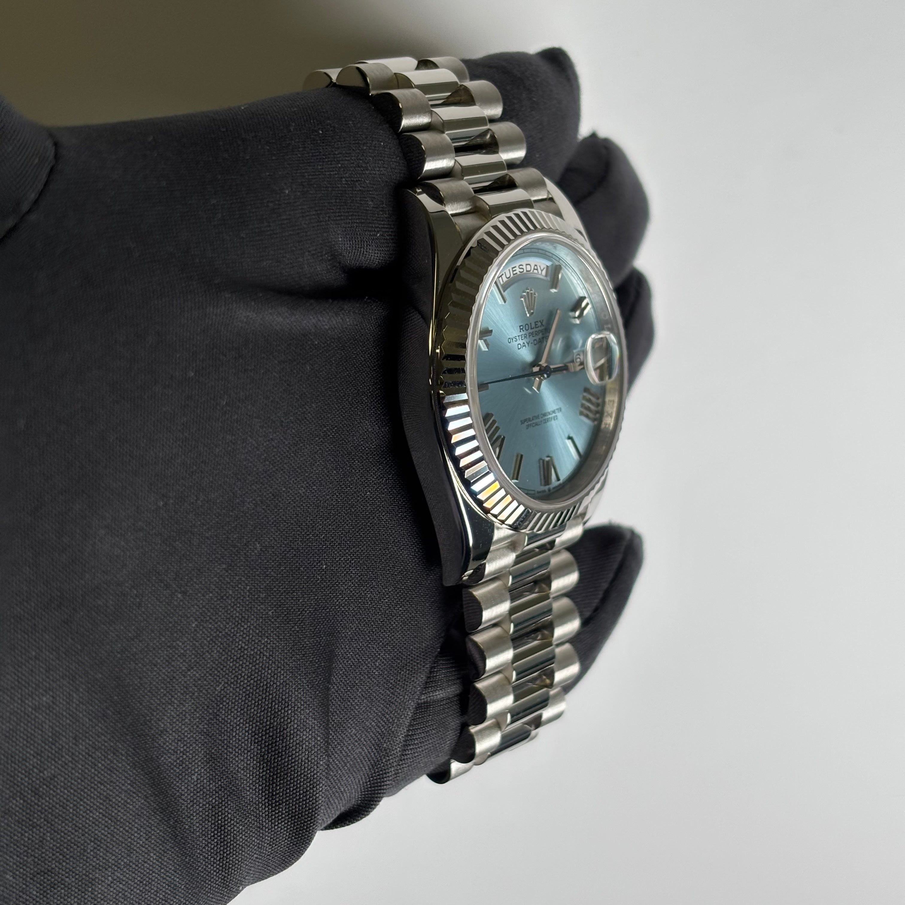 Rolex Day-Date 40mm Blue Dial Watch Ref# 228236 - Happy Jewelers Fine Jewelry Lifetime Warranty