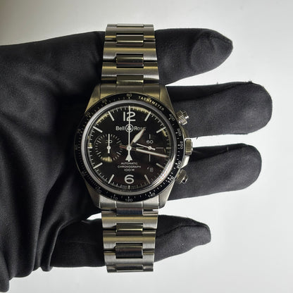 Bell & Ross BR V2-94  41mm Black Dial Watch Ref# BRV294-BL-ST/SST - Happy Jewelers Fine Jewelry Lifetime Warranty