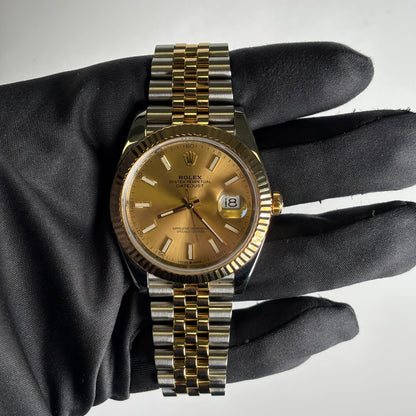 Rolex Datejust 41mm Champagne Dial Watch Ref# 126333 - Happy Jewelers Fine Jewelry Lifetime Warranty