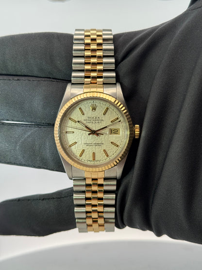 Rolex Datejust 36mm Cream Dial Watch Ref# 16013 - Happy Jewelers Fine Jewelry Lifetime Warranty