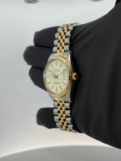 Rolex Datejust 36mm Cream Dial Watch Ref# 16013 - Happy Jewelers Fine Jewelry Lifetime Warranty