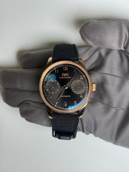 IWC Portugieser 42mm Black Dial Watch Ref# IW546305 - Happy Jewelers Fine Jewelry Lifetime Warranty