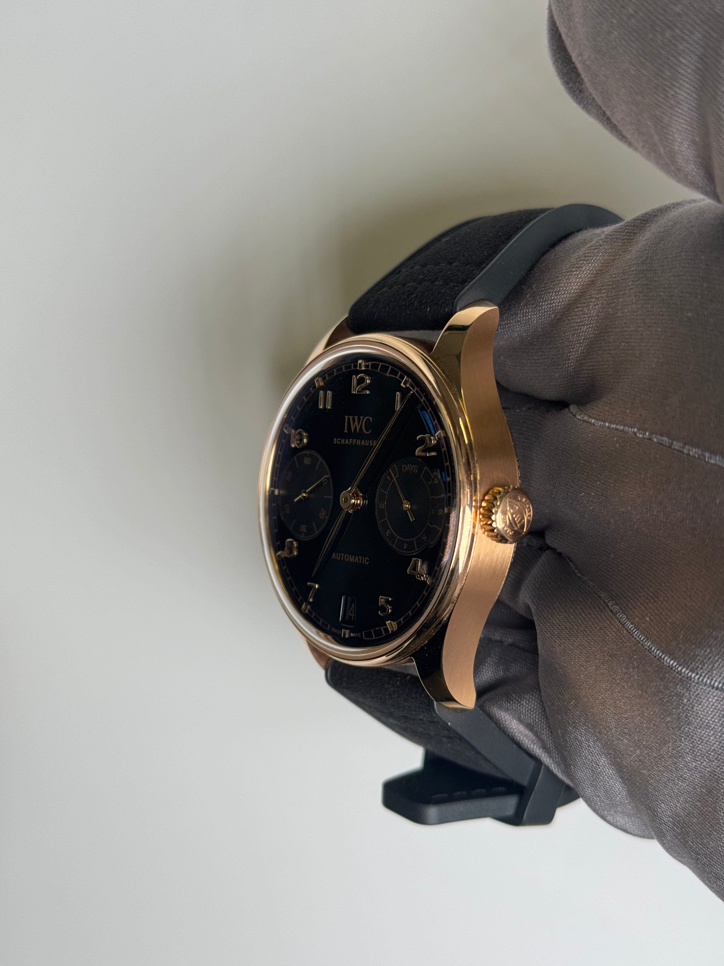IWC Portugieser 42mm Black Dial Watch Ref# IW546305 - Happy Jewelers Fine Jewelry Lifetime Warranty