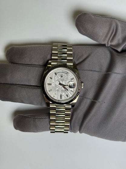 Rolex Day-Date 40mm Meteorite Dial Watch Ref# 228239 - Happy Jewelers Fine Jewelry Lifetime Warranty