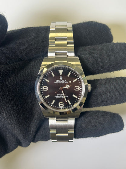 Rolex Explorer 39mm Black Dial Watch Ref# 214270 - Happy Jewelers Fine Jewelry Lifetime Warranty