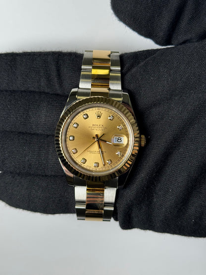 Rolex Datejust 41mm Champagne Dial Watch Ref# 116333 - Happy Jewelers Fine Jewelry Lifetime Warranty