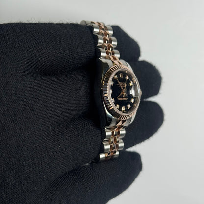 Rolex Datejust 26mm Black Dial Watch Ref# 179171 - Happy Jewelers Fine Jewelry Lifetime Warranty