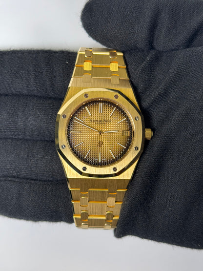 Audemars Piguet Royal Oak 39mm Yellow Dial Watch Ref# 16202BA.OO.1240BA.01 - Happy Jewelers Fine Jewelry Lifetime Warranty
