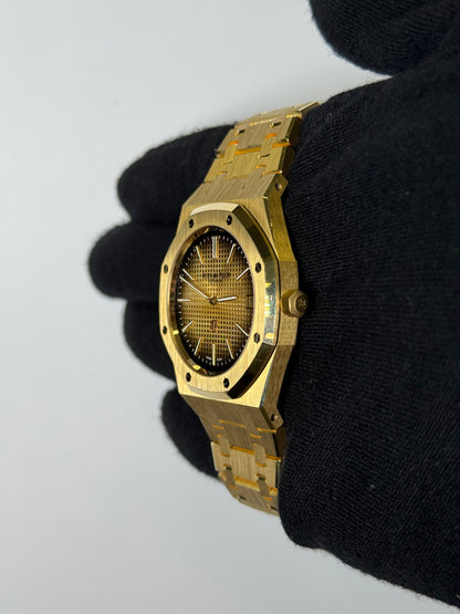 Audemars Piguet Royal Oak 39mm Yellow Dial Watch Ref# 16202BA.OO.1240BA.01 - Happy Jewelers Fine Jewelry Lifetime Warranty
