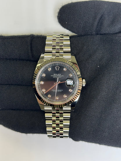 Rolex Datejust 41mm Black Dial Watch Ref# 126334 - Happy Jewelers Fine Jewelry Lifetime Warranty