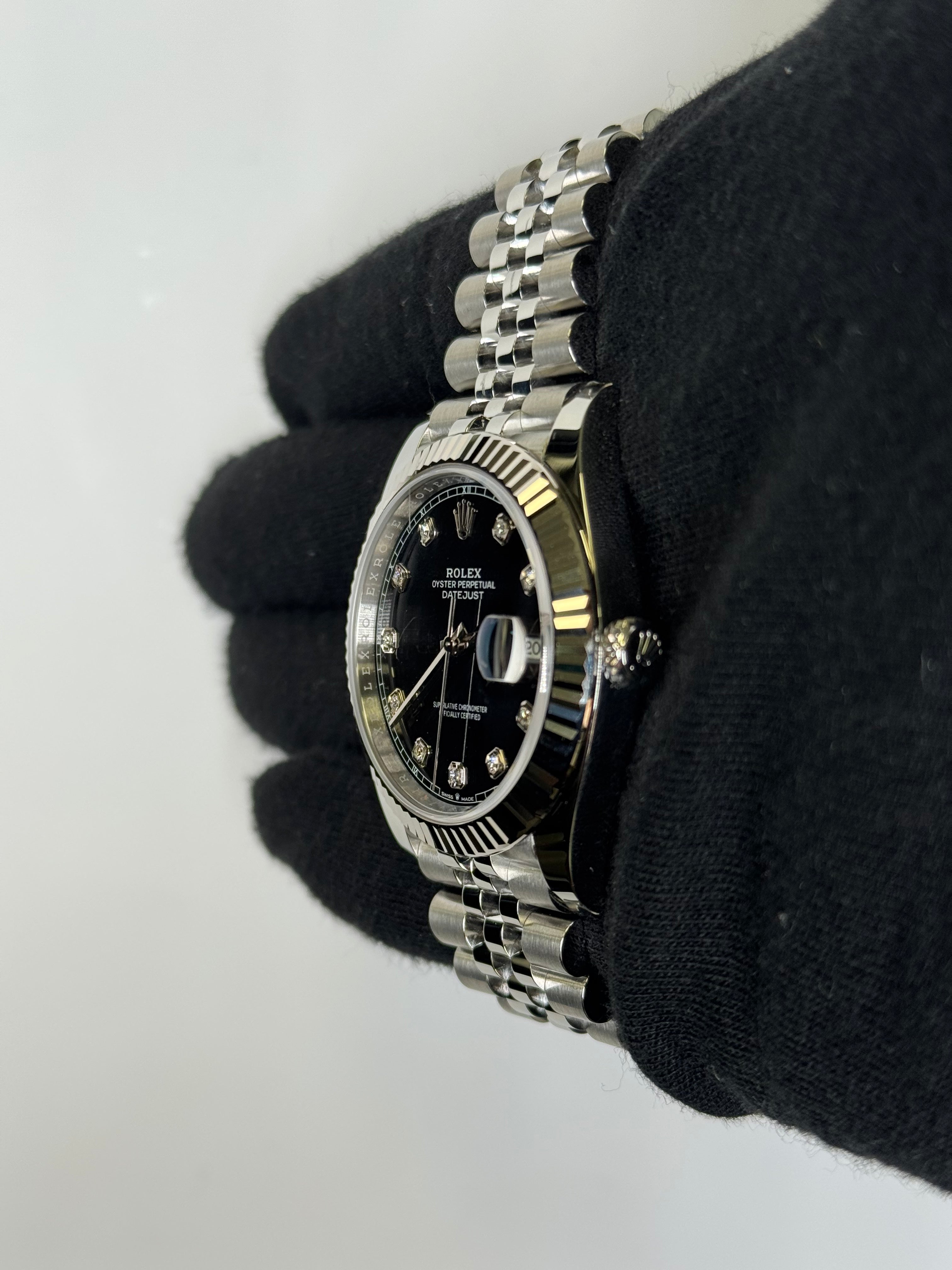 Rolex Datejust 41mm Black Dial Watch Ref# 126334 - Happy Jewelers Fine Jewelry Lifetime Warranty
