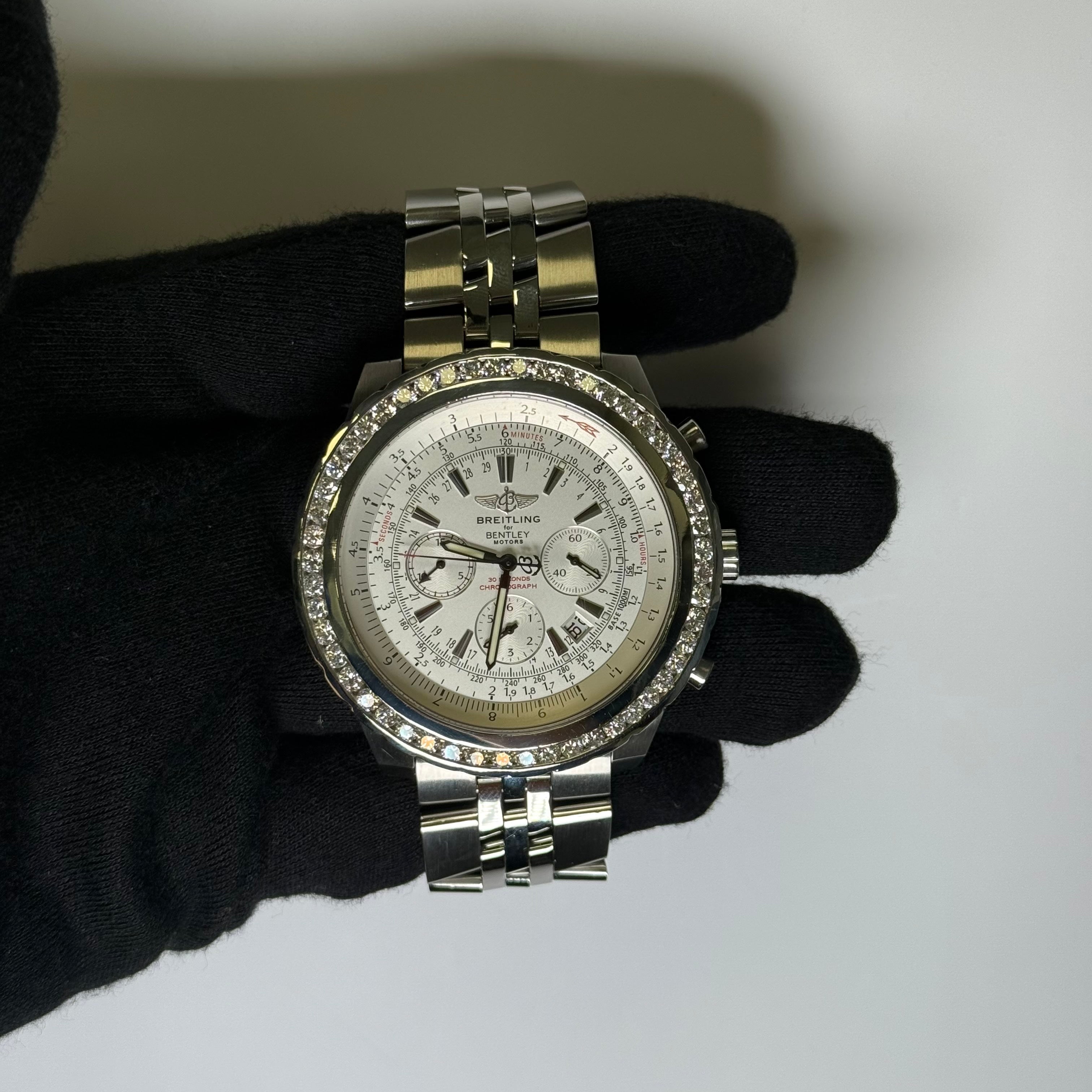 Breitling Bentley Motors 48mm Silver Dial Watch Ref# A25363