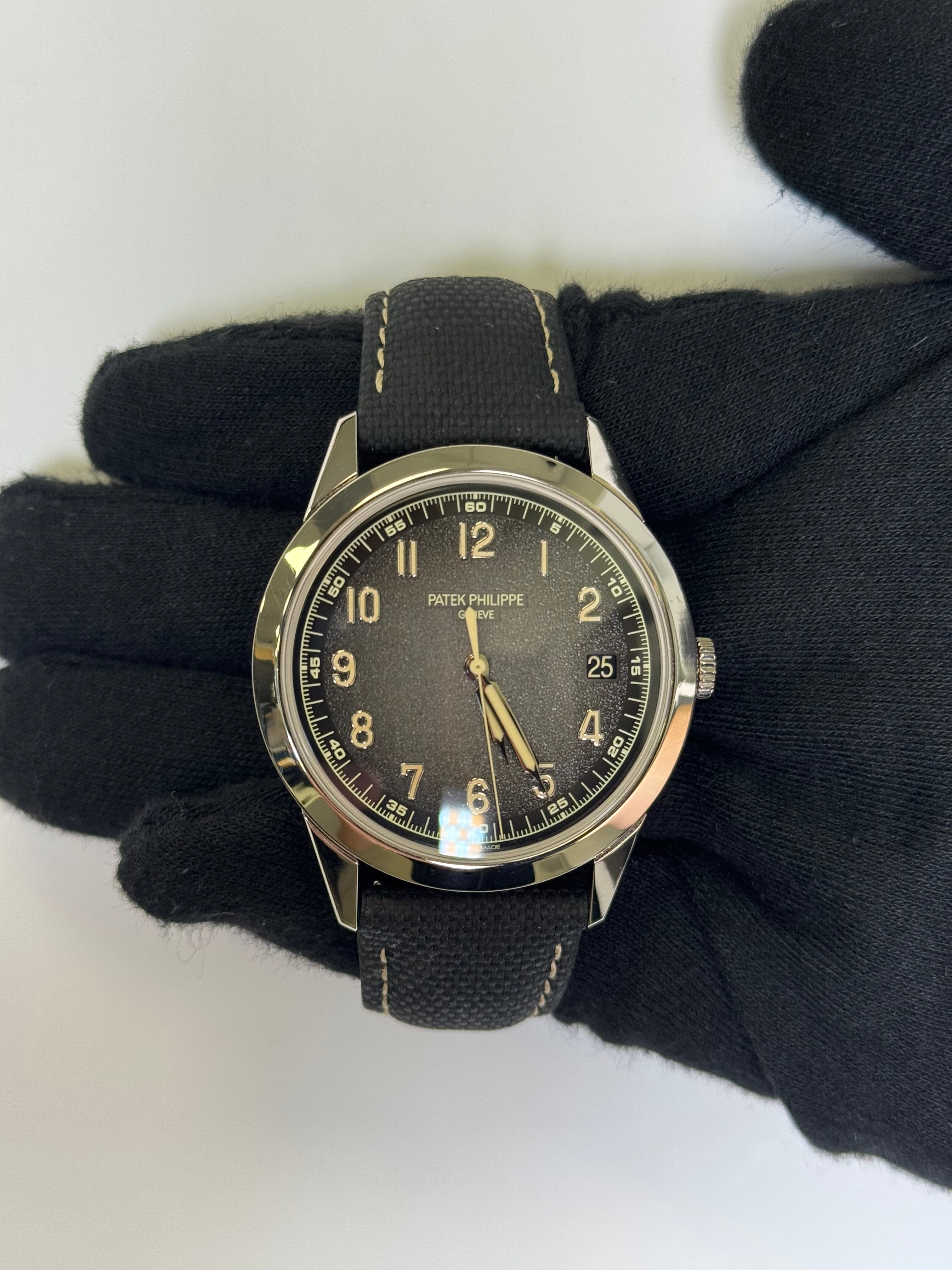 Patek Philippe Calatrava Charcoal Dial Watch Ref# 5226G-001 - Happy Jewelers Fine Jewelry Lifetime Warranty
