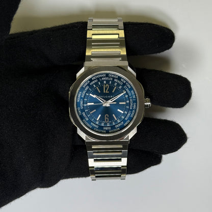Bvlgari Octo 41mm Blue Dial Watch Ref# 103481 - Happy Jewelers Fine Jewelry Lifetime Warranty