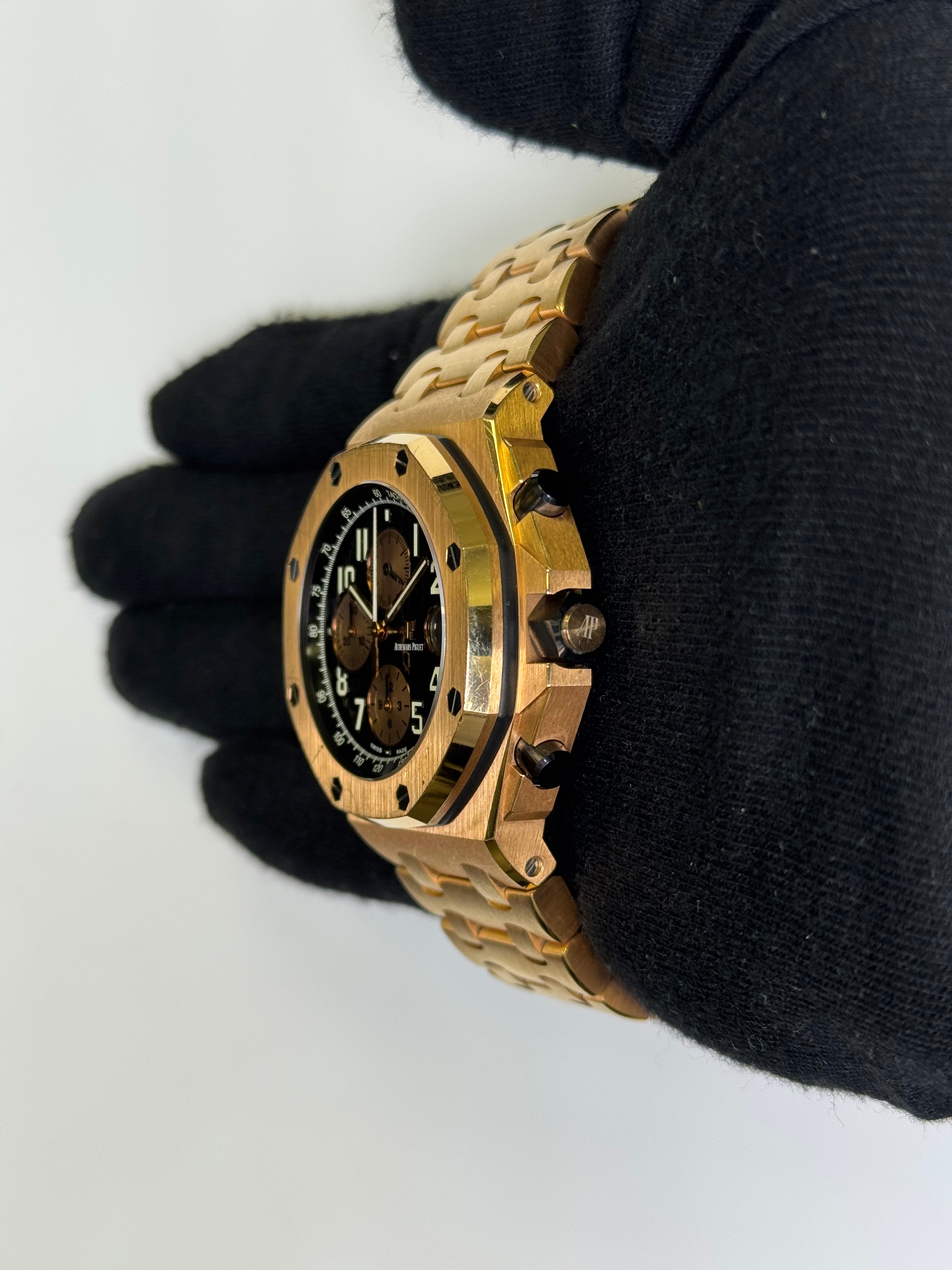 Audemars Piguet Royal Oak 42mm Black Dial Watch Ref#26470OR.OO.1000OR.03 - Happy Jewelers Fine Jewelry Lifetime Warranty